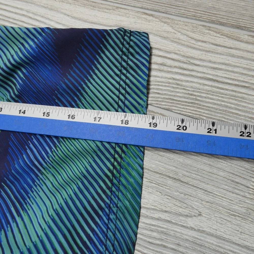 Speedo Swim Trunks‎ Adult Large Blue Green Bathing Suit Lined Shorts